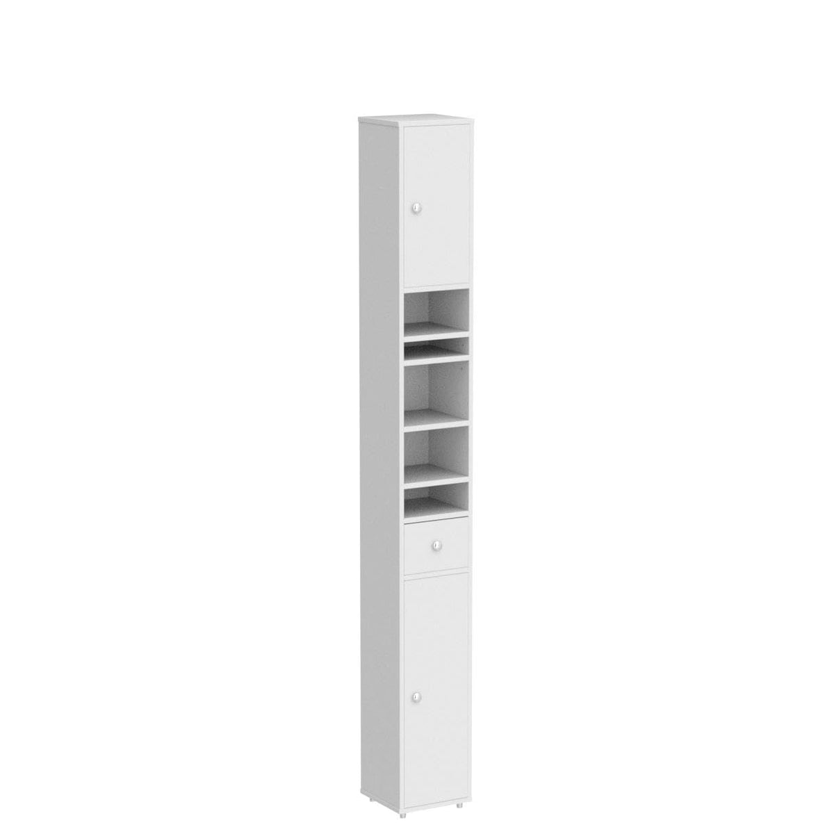 Narrow White Bathroom Storage Cabinet L36252