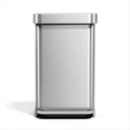 45L Brushed Stainless Steel Rectangular Step Can M492