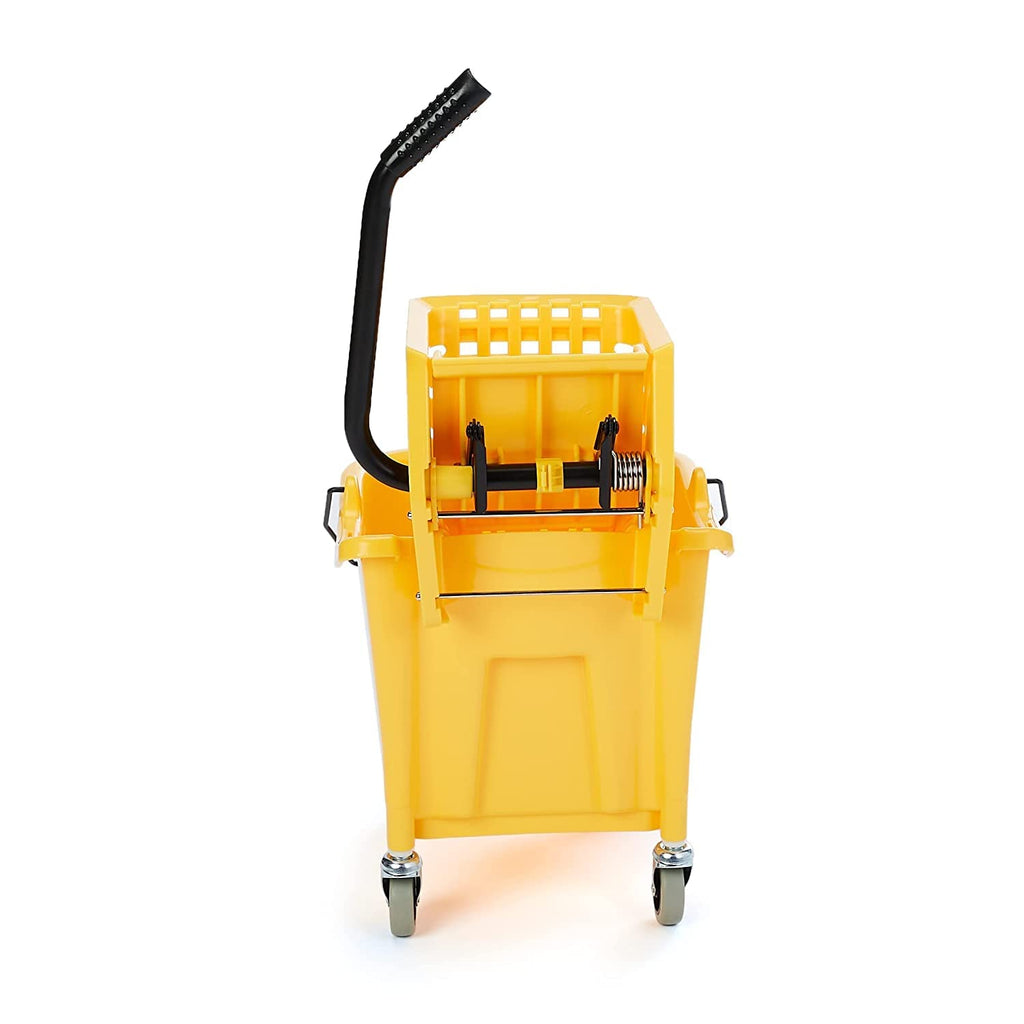 Yellow 35-Quart Mop Bucket on Wheels Y587372