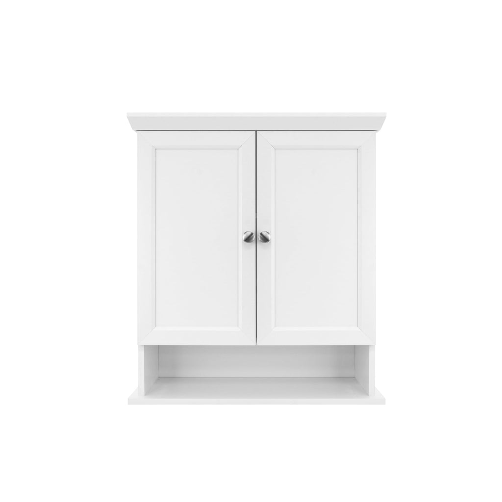 White Wall Mounted Medicine Cabinet Organizer L38927