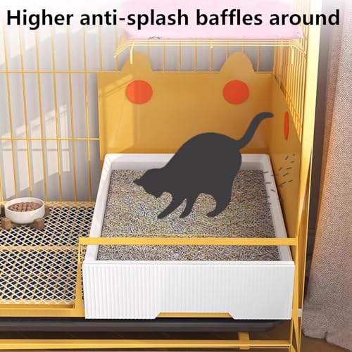 Heavy Duty Cat Cage Playpen Metal Cattery with Brake Casters Y466
