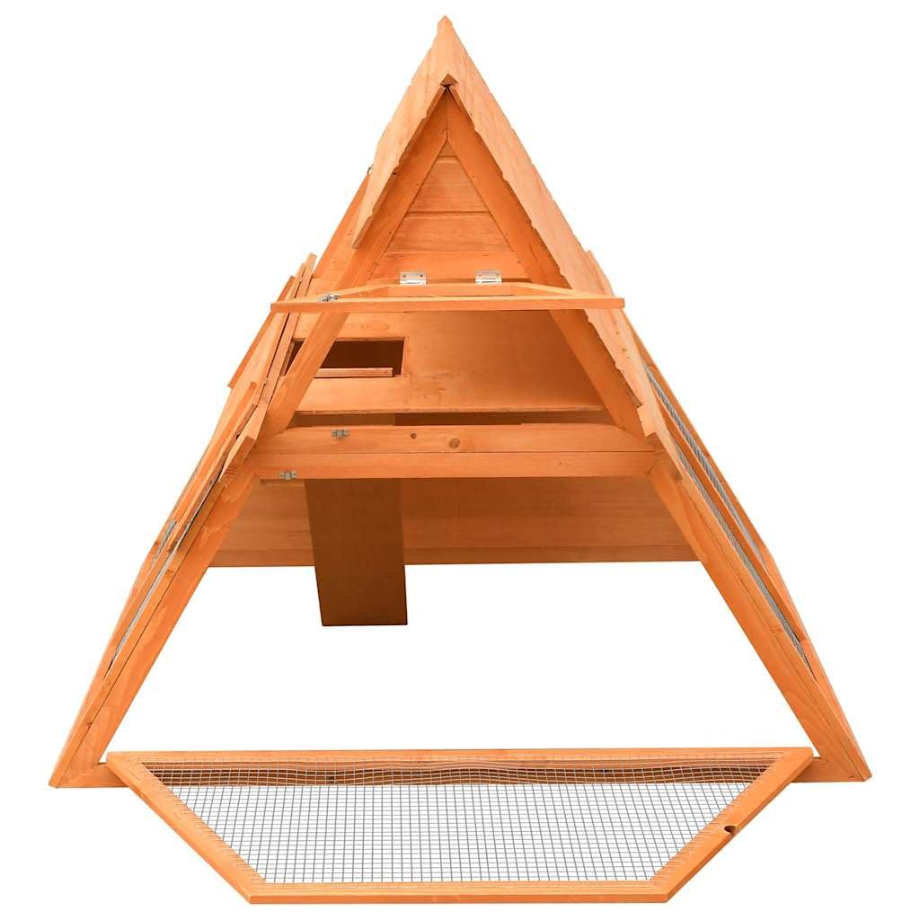 Brown Wooden Rabbit Hutch N2189