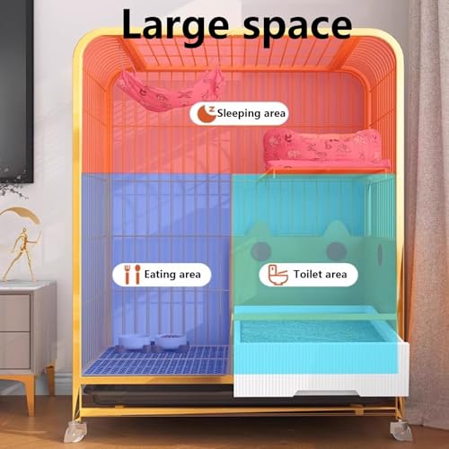 Heavy Duty Cat Cage Playpen Metal Cattery with Brake Casters Y466