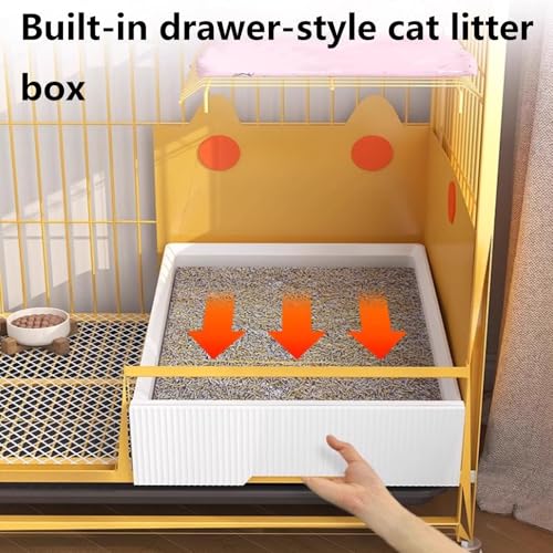 Heavy Duty Cat Cage Playpen Metal Cattery with Brake Casters Y466