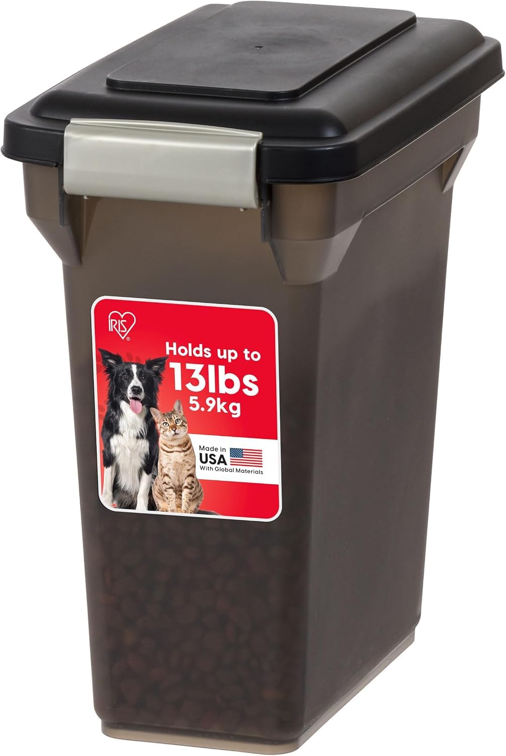 Dog Food Storage Container Up to 13 lbs Smoke I28752