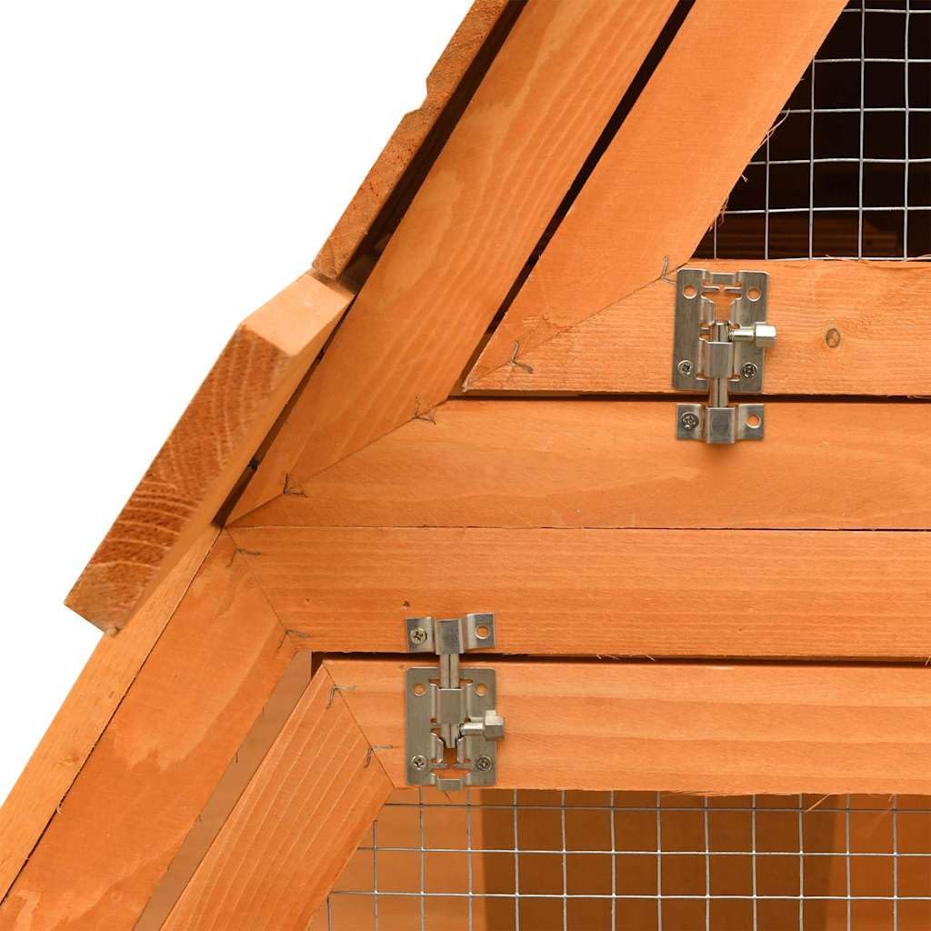 Brown Wooden Rabbit Hutch N2189