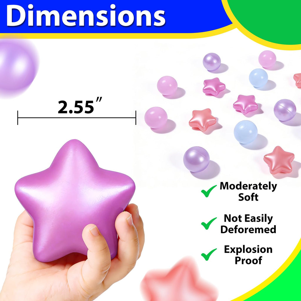 100 200 500 Pack Phthalate & BPA Free Plastic Ball Pit Balls K315