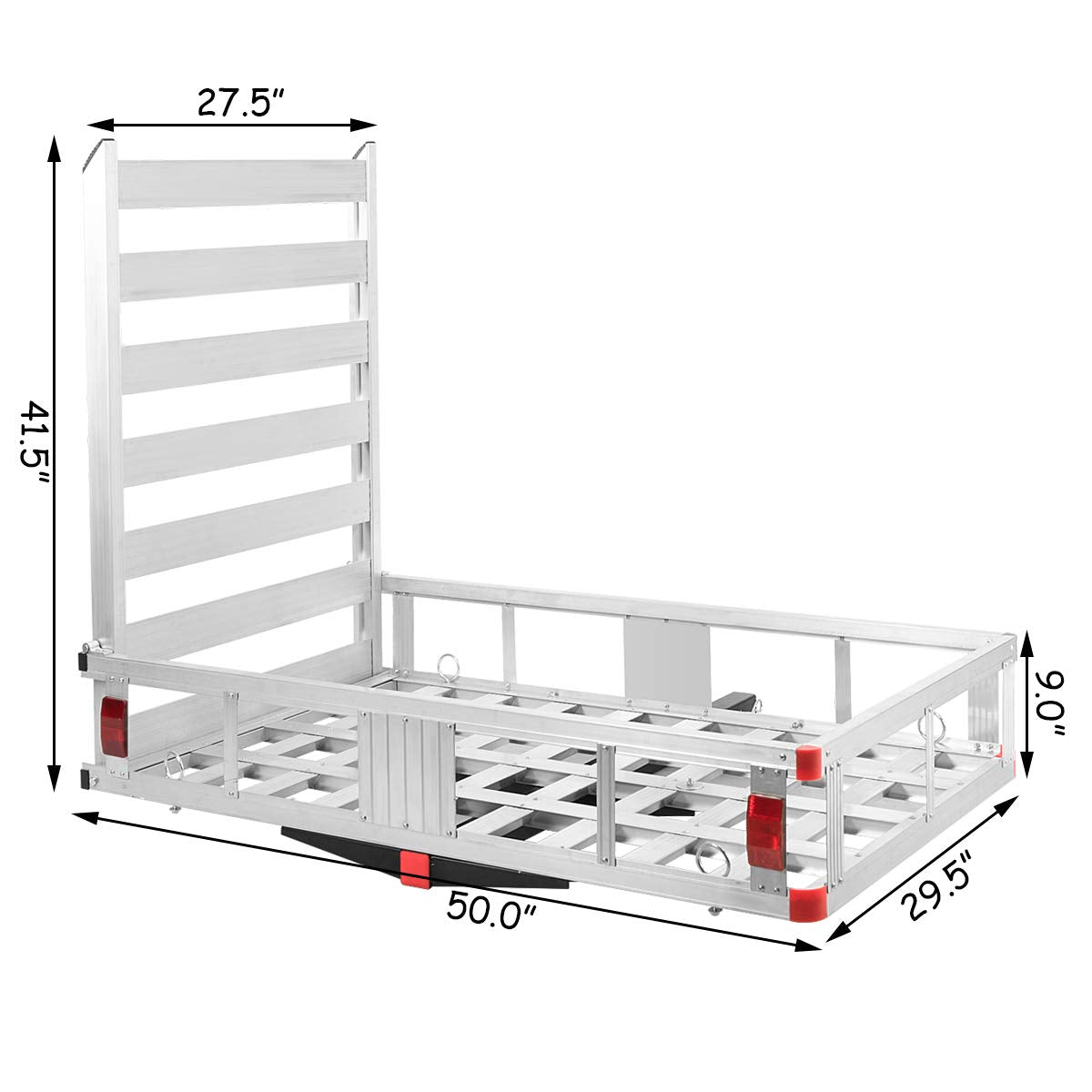 50"x 29.5" Aluminum Hitch Cargo Carrier with Ramp C4967