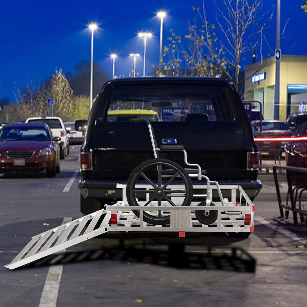 50"x 29.5" Aluminum Hitch Cargo Carrier with Ramp C4967
