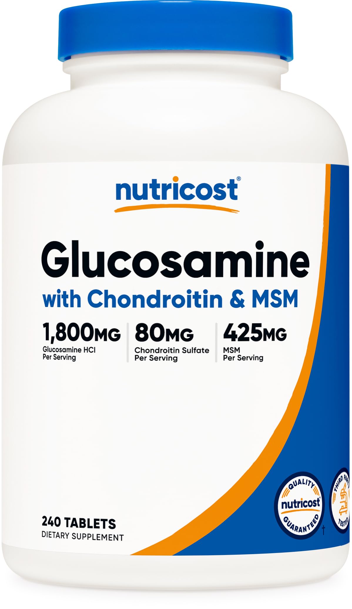 Glucosamine 1800mg with Chondroitin & MSM, 240 Tablets S334868