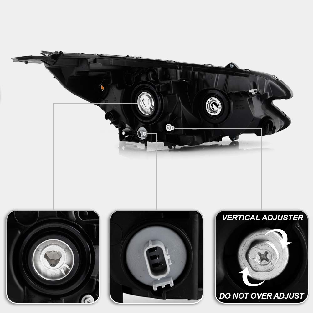 For 2015-2016 Honda CRV Halogen Type LED DRL Headlights Assembly Pair Set Left+Right H79430