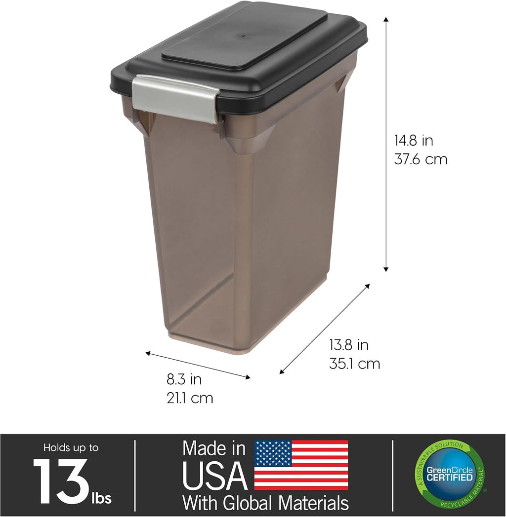Dog Food Storage Container Up to 13 lbs Smoke I28752