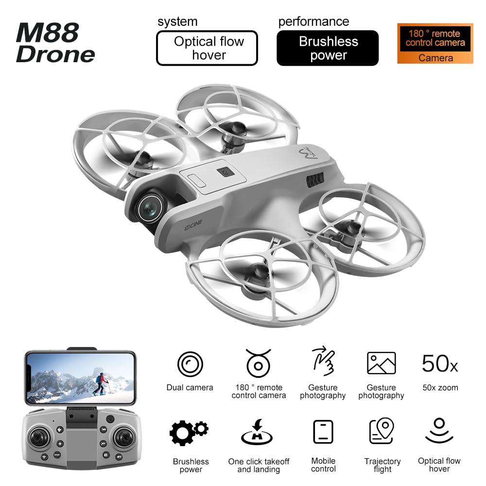 HD Camera Brushless Motor RC Quadcopter with 2 Battery G1792