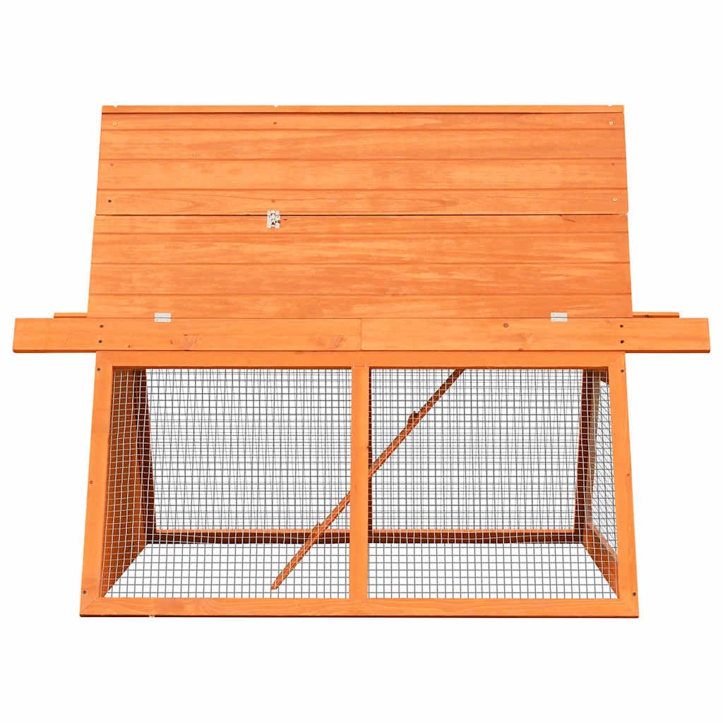 Brown Wooden Rabbit Hutch N2189