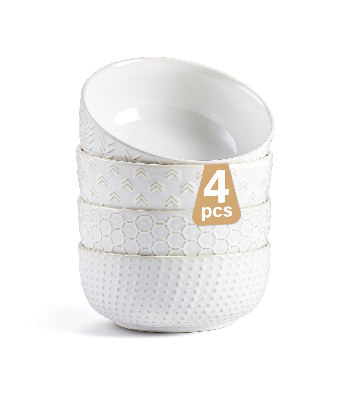 26 oz Ceramic Cereal Bowls Set of 4 J1312