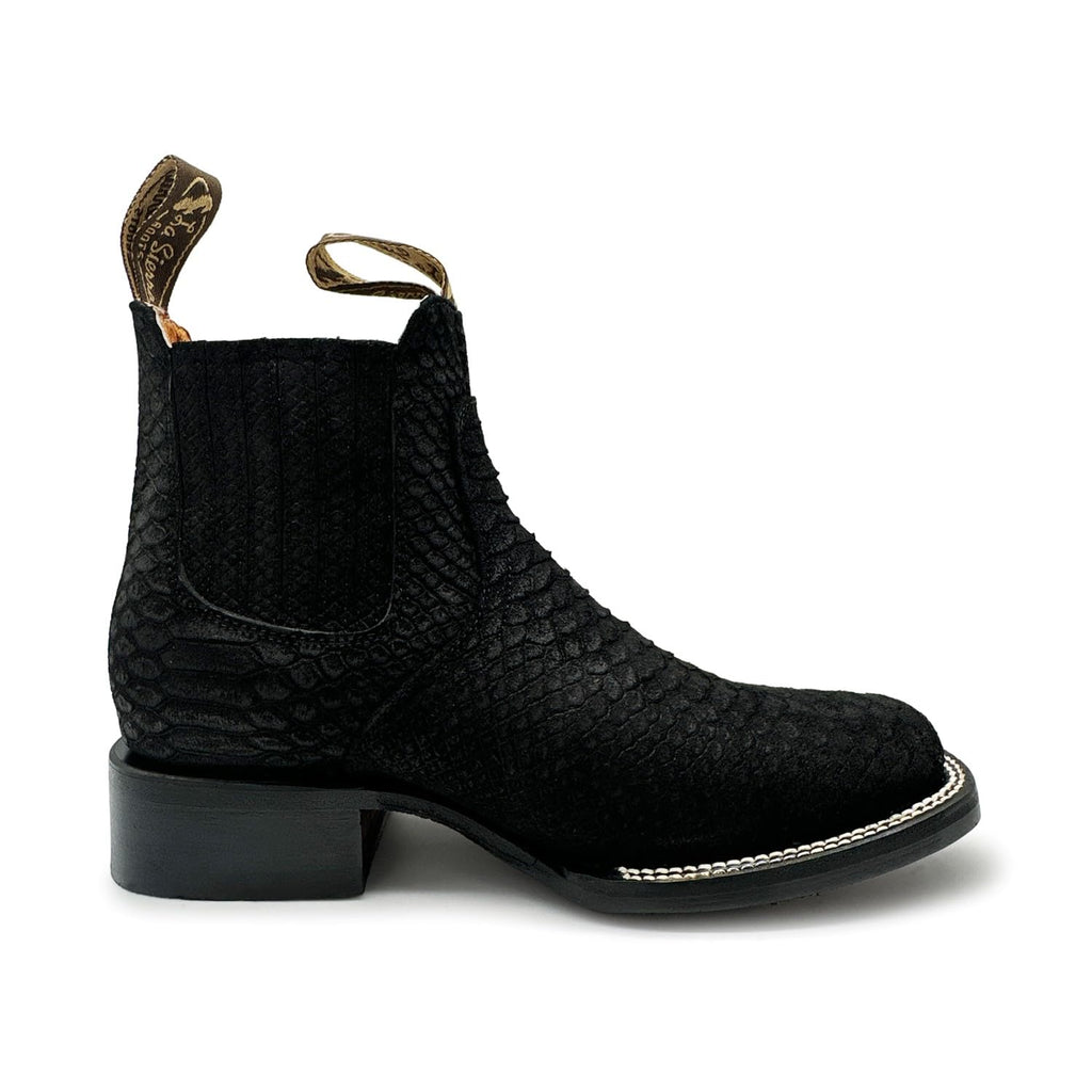 Men’s Genuine Leather Square Toe Ankle Cowboy Boot U843649