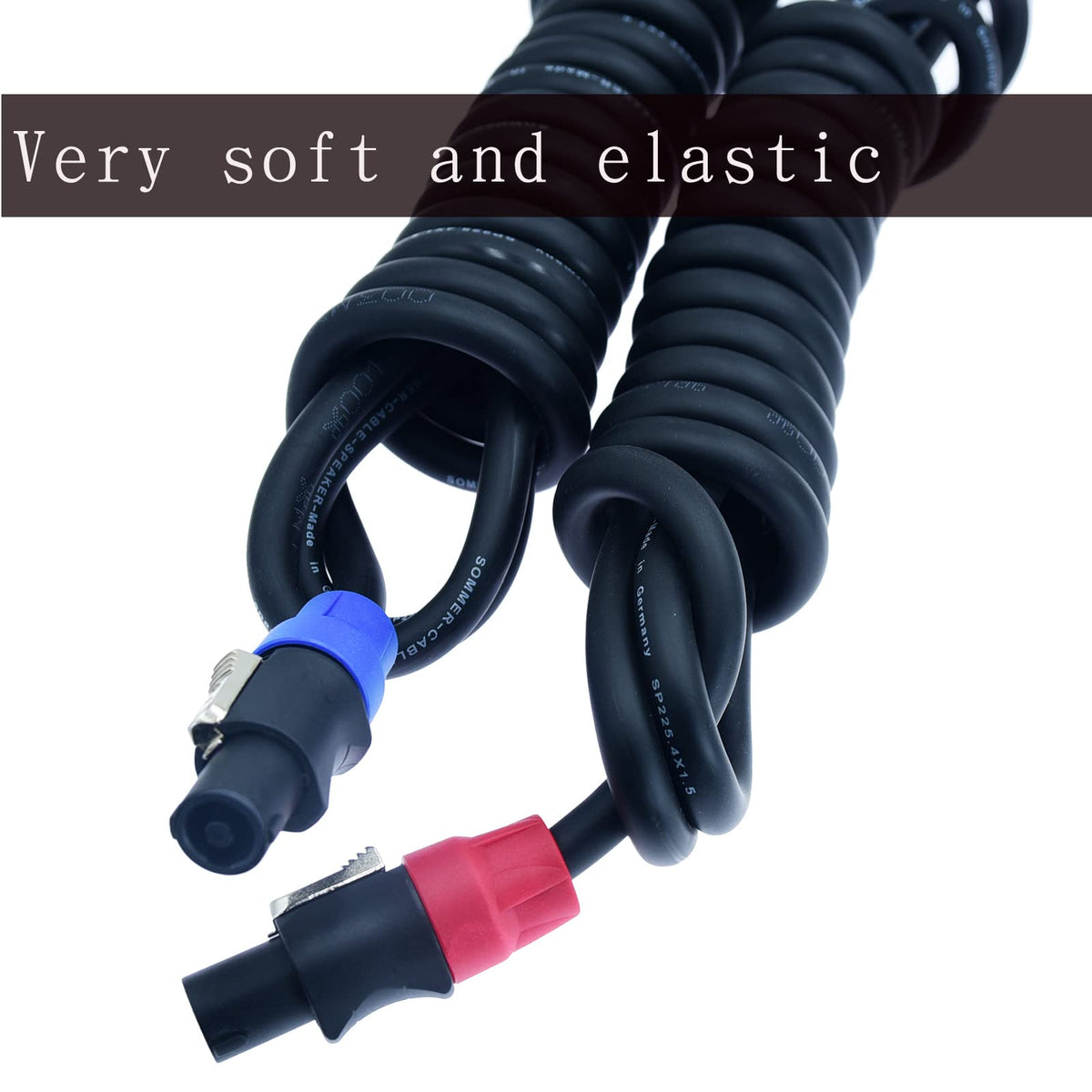 2Pcs 14 awg Speaker Cable with Twist Lock M736