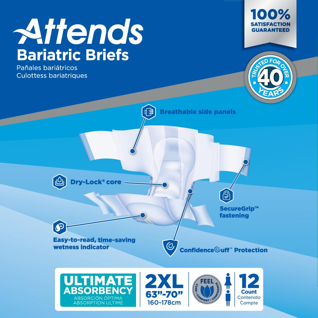 XX-Large Ultimate Absorbency Incontinence Briefs 12 Ct U54448