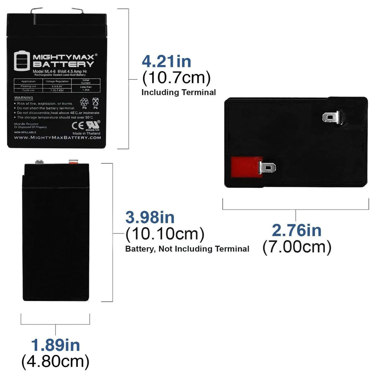 6V 4.5AH SLA Battery 2 Pack U88094