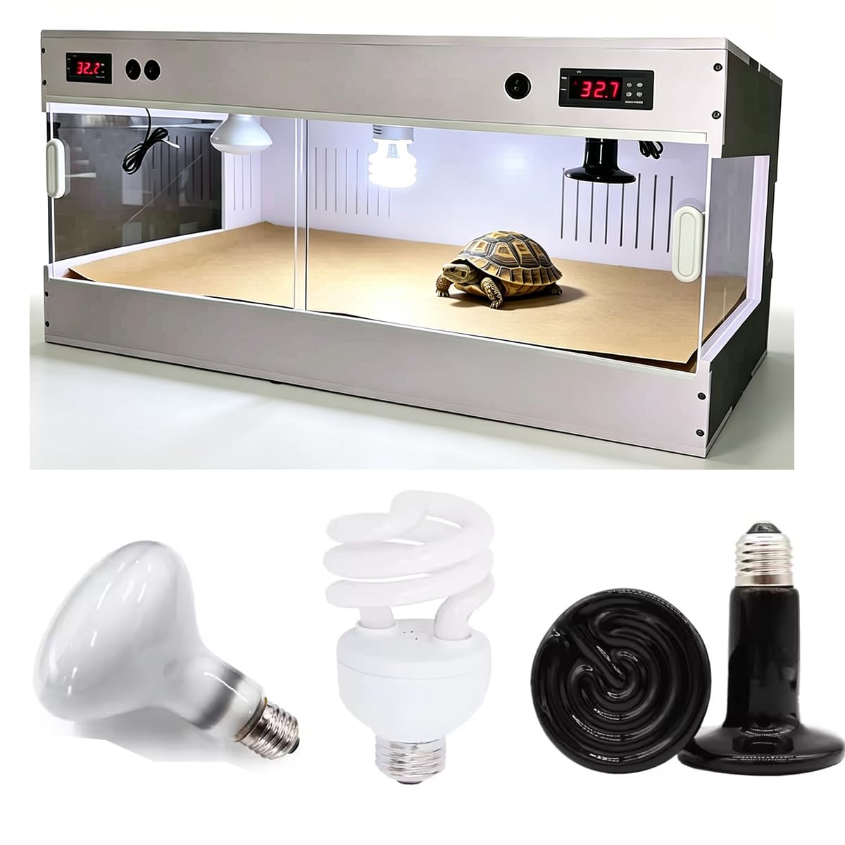 UVB 10.0 Calcium Booster Bulb with Ceramic Heat Emitter and Daylight Tube X480