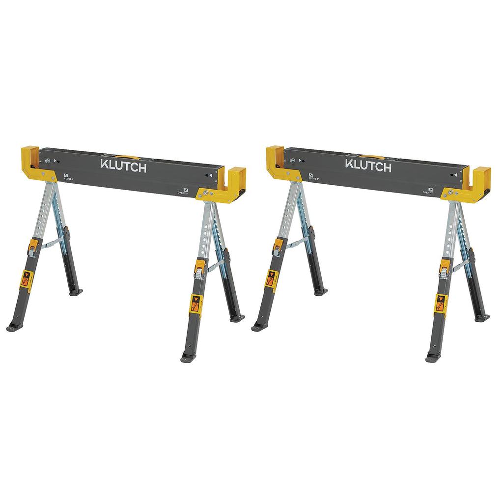 32in. Adjustable Steel Sawhorses, Pair Q623