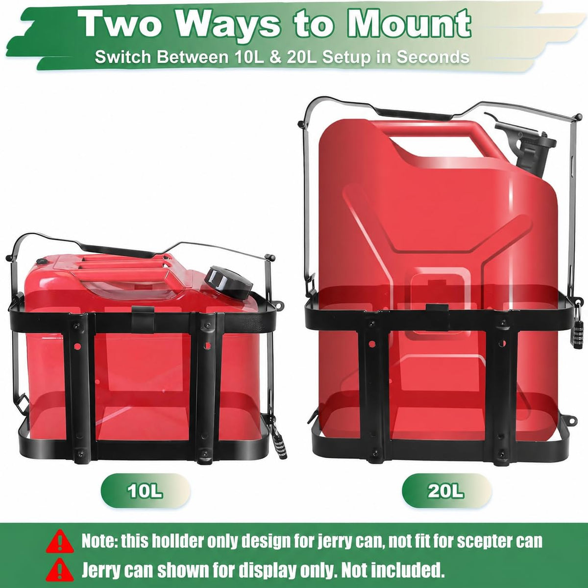 Gas Can Holder Rack with Combination Lock, 5 Gallon H64164