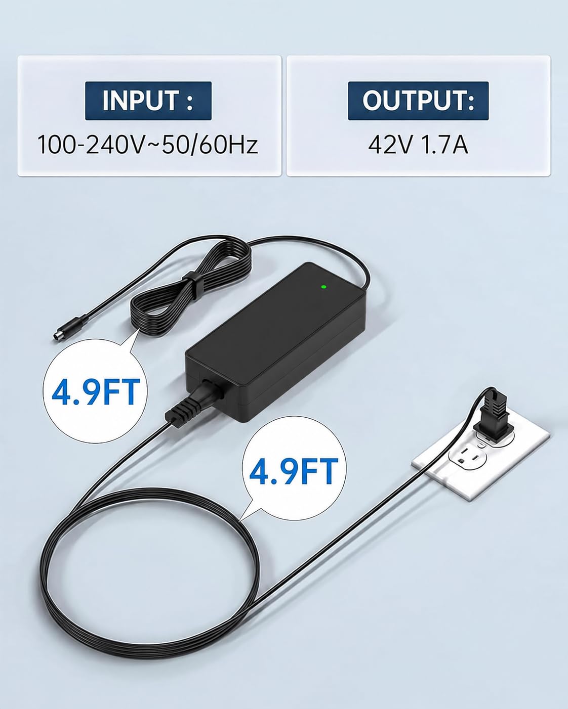 42V 1.7A Charger for Electric Scooter Q548