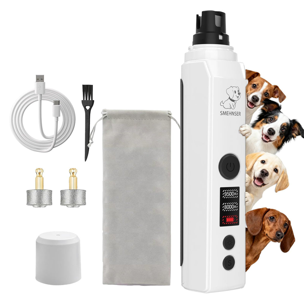 White 2-Speed USB Rechargeable Dog Nail Grinder T804773