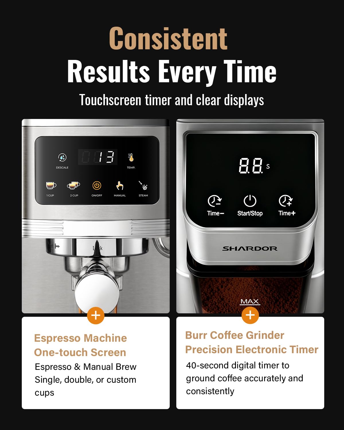 Espresso Machine with Grinder and 48 Grind Settings W242589