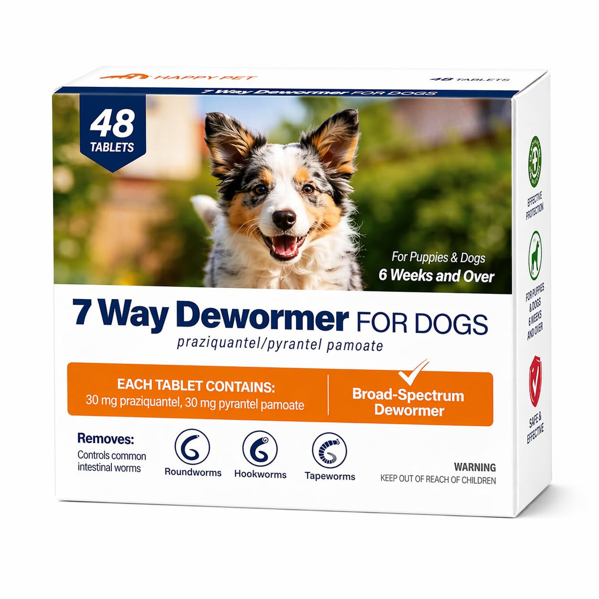 Pyrantel Pamoate & Praziquantel Canine Tablets 48 Tablets P9457