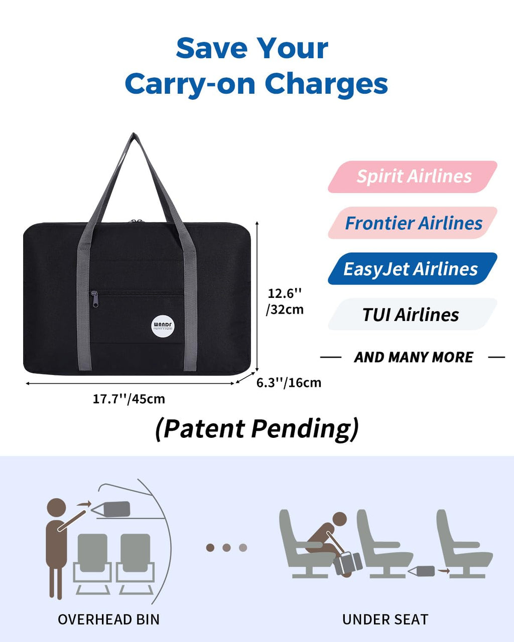 Personal Item Travel Bag Y2362