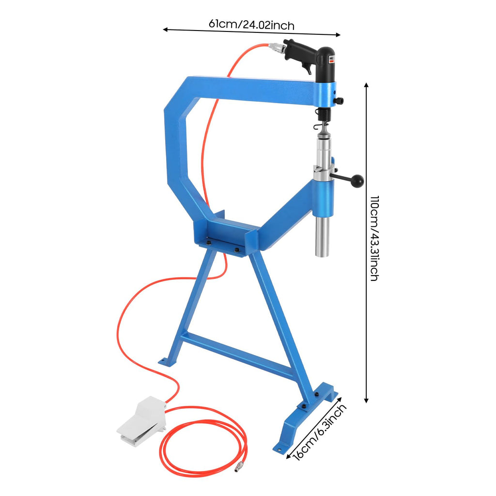 4" Throat Pneumatic Planishing Hammer with Steel Stand O1728