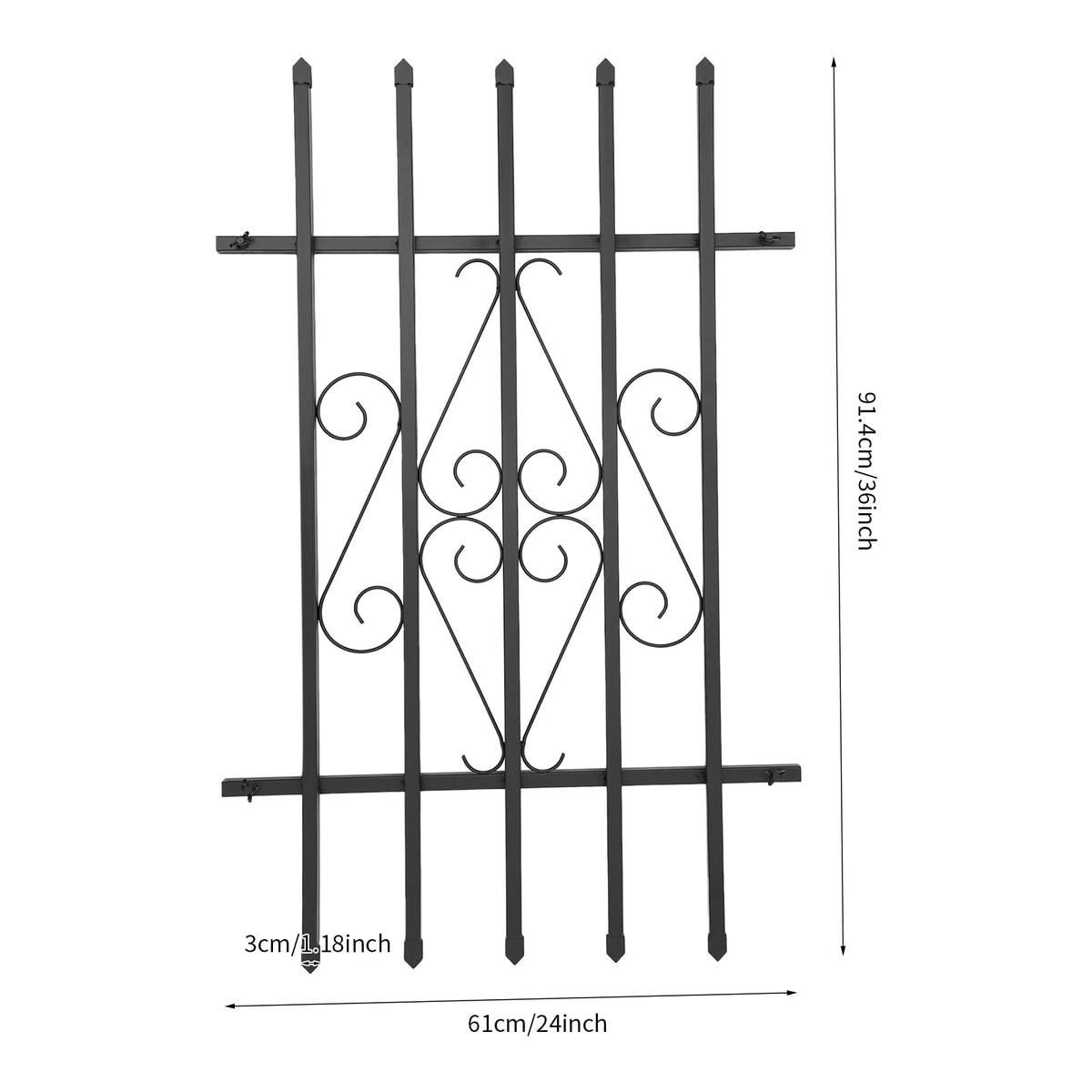 Window Security Bars 24x36 in Q1172
