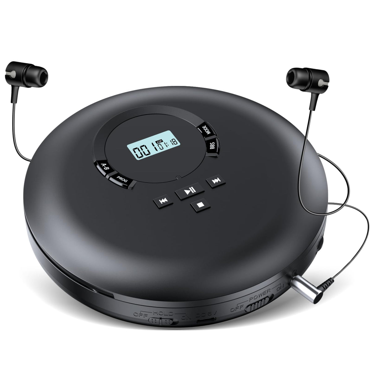 Portable CD Player with Headphones LCD Display T3333