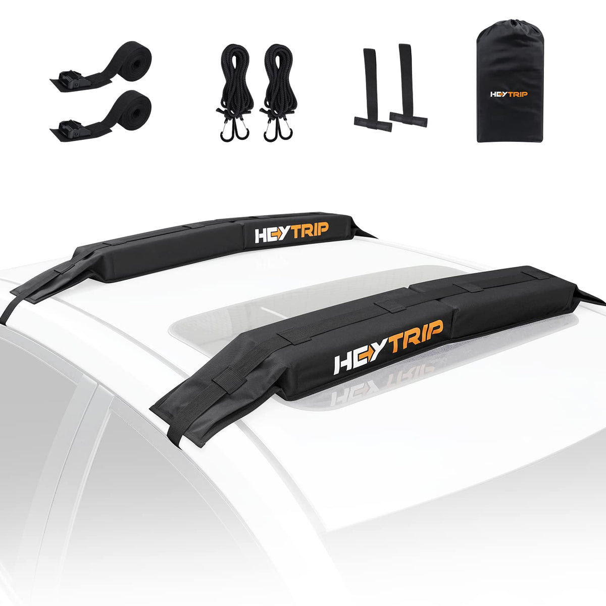 Soft Roof Rack Pads with Tie-Down Straps and Storage Bag L348895