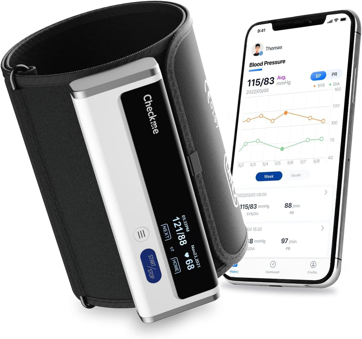 Upper Arm Blood Pressure Monitor with Bluetooth Cuff N6691