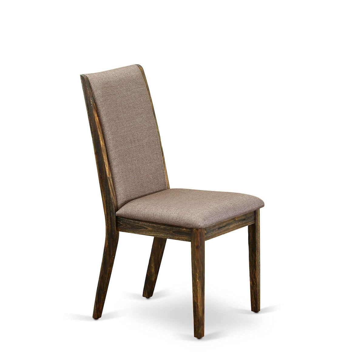 9 Piece Walnut Dining Table Set with Butterfly Leaf and 8 Dark Khaki Linen Fabric Chairs G7454