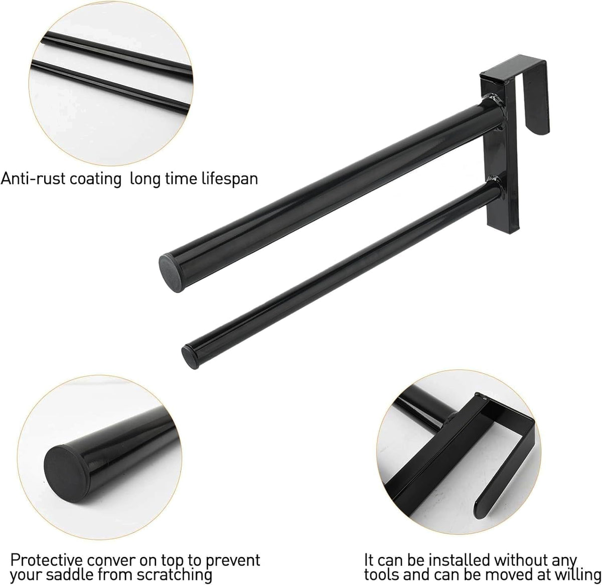 Heavy Duty Portable Saddle Rack Stand with 2 Bars Y211