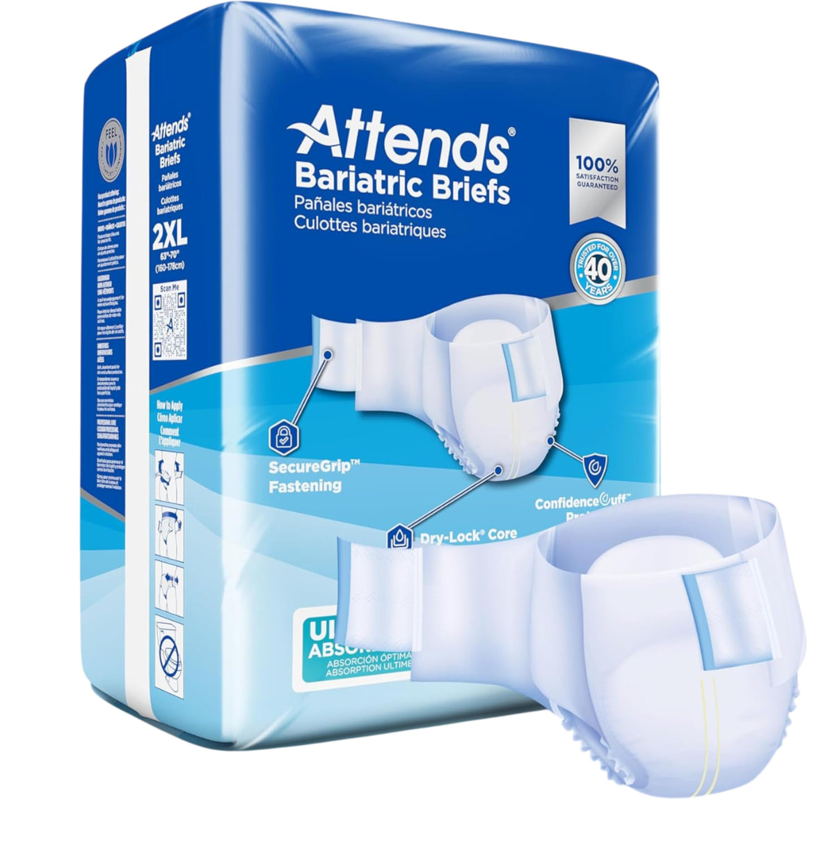 XX-Large Ultimate Absorbency Incontinence Briefs 12 Ct U54448