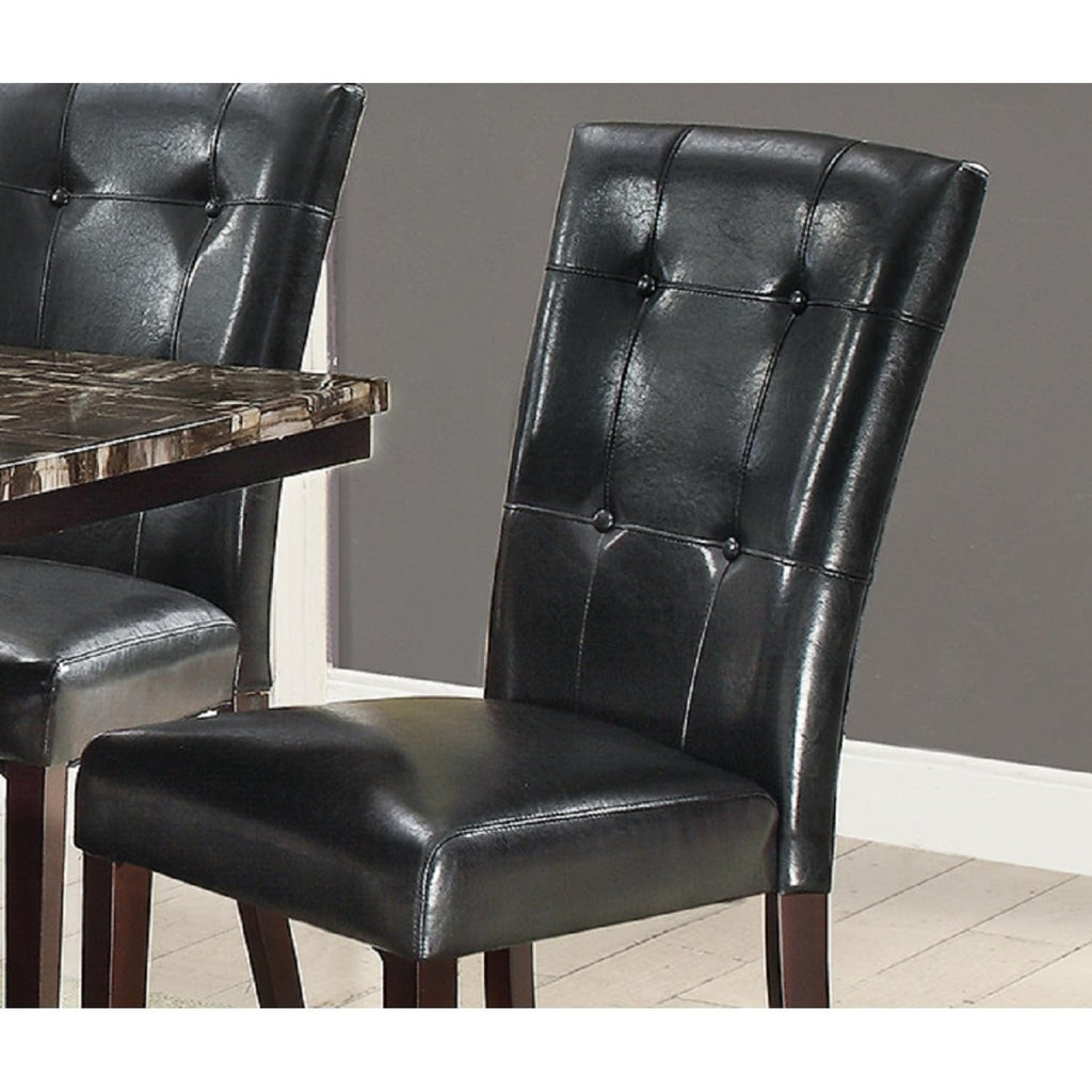 Black Faux Leather Dining Chairs Set of 2 X30162
