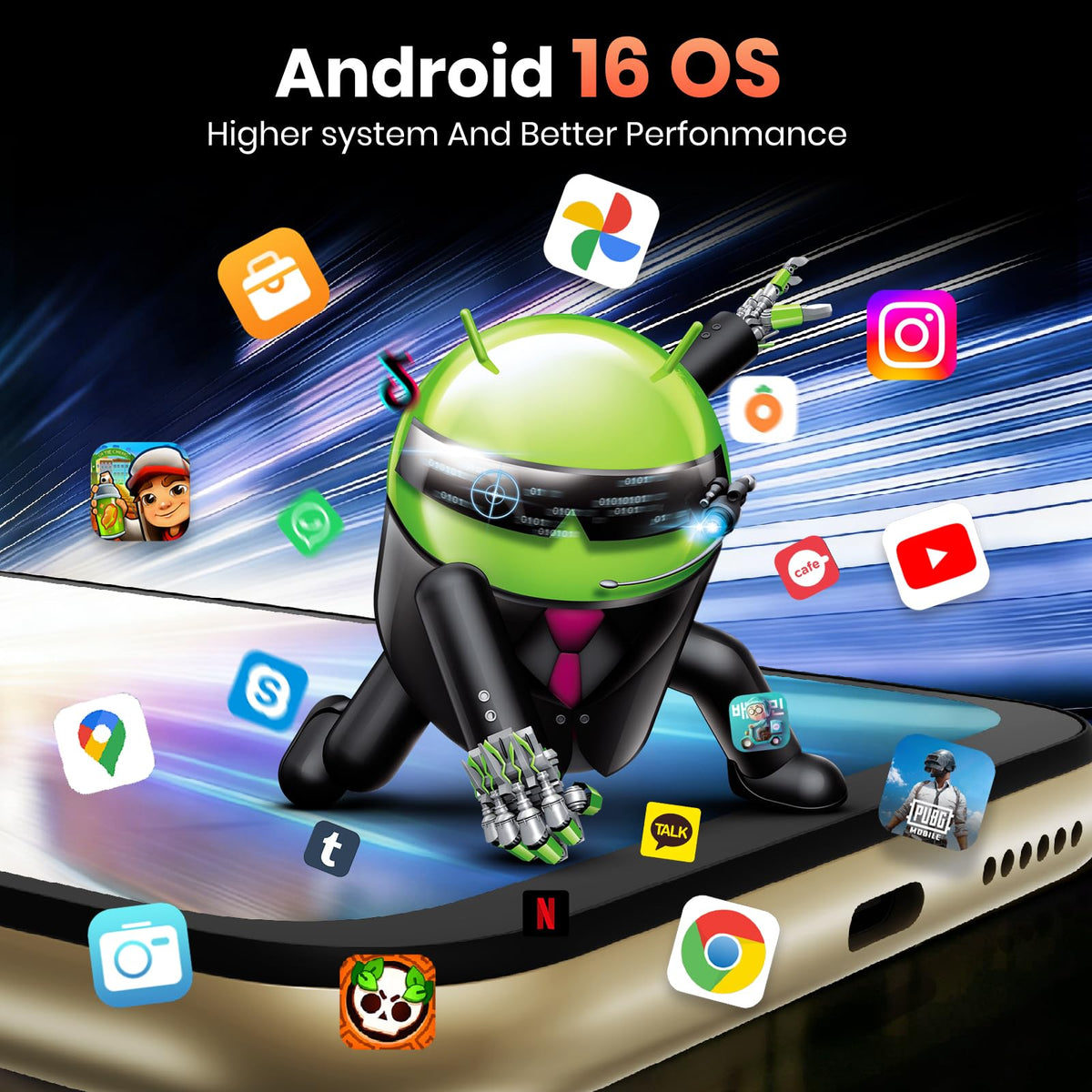 Unlocked 32GB+256GB+2TB Android Smartphone Q422413