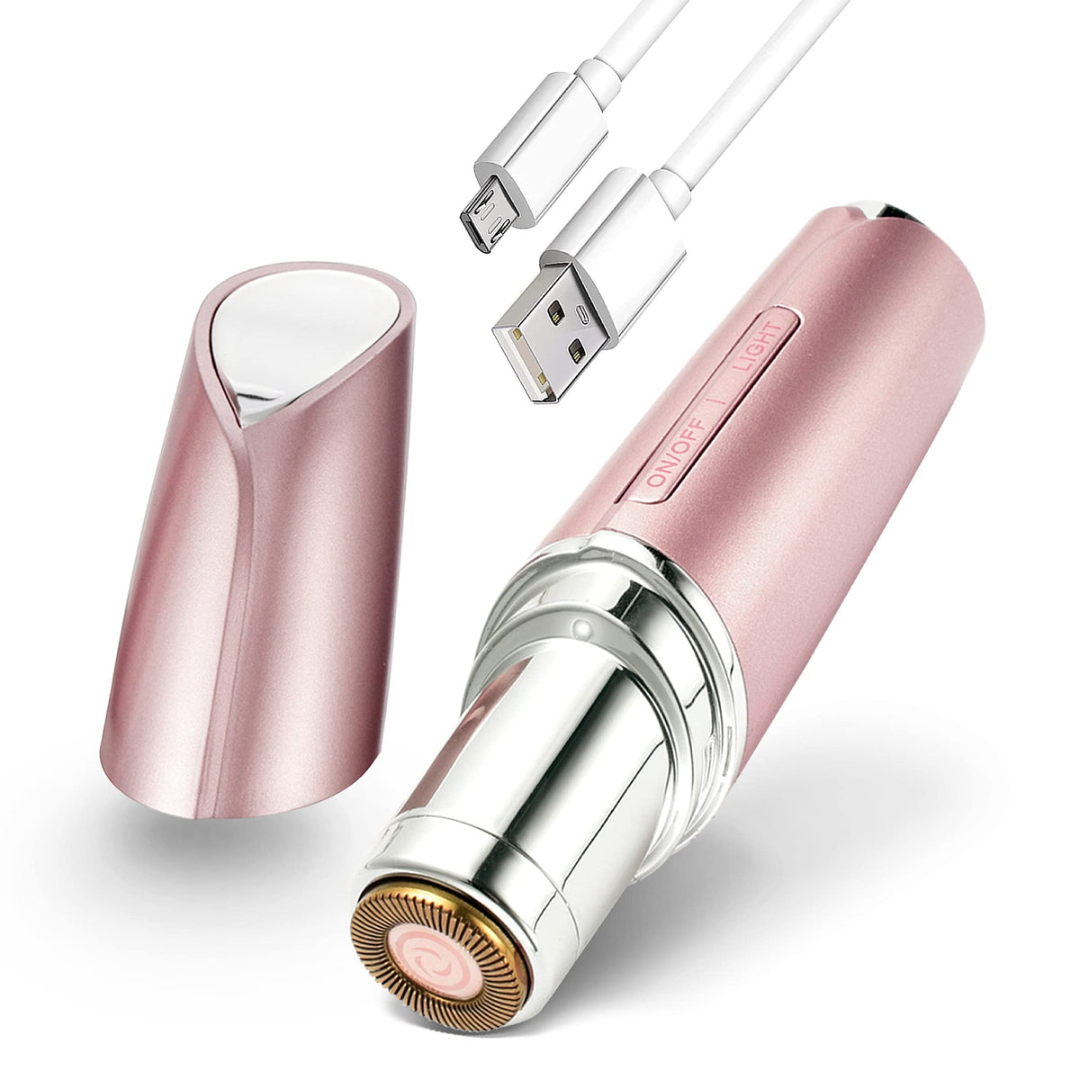 Rose Pink Rechargeable Waterproof Facial Hair Remover D5640