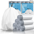 1.6 Gallon Mini Drawstring Trash Bags, 120 Counts White Trash Bin Liners R7739