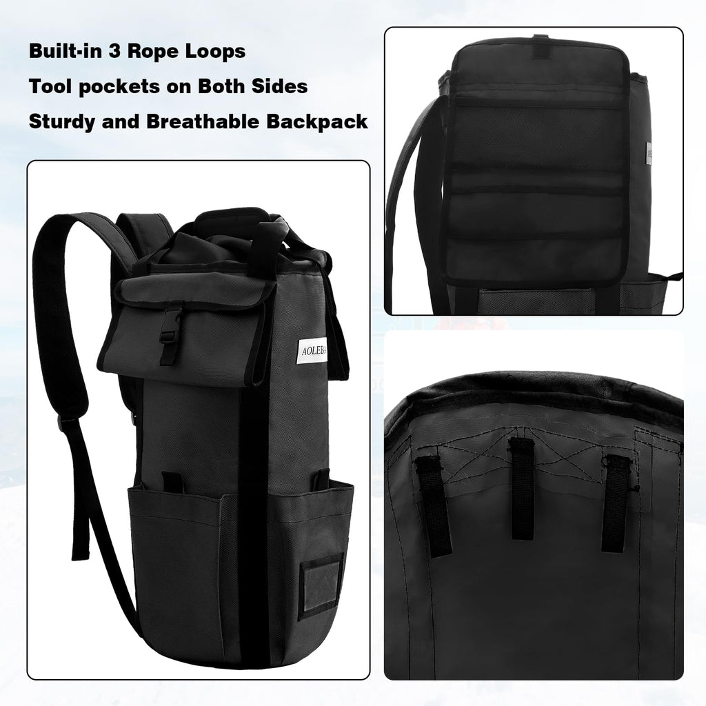 Arborist Rope Storage Bag Large Capacity 1680D Thicken Nylon with Hand Straps V861507