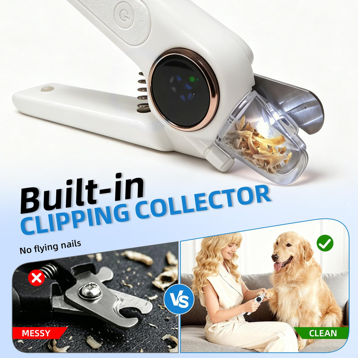 2-in-1 Dog Nail Clippers & Grinder with LED Light Q9303