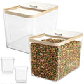 2 Pack 30 Lbs Airtight Dog Food Storage Container with Scoops Z587
