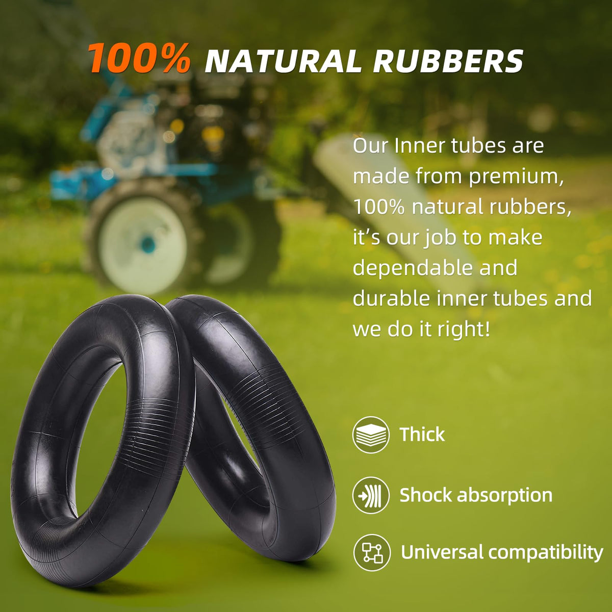 4.80/4.00-8" Inner Tube with TR-13 Straight Valve Stem (4-Pack) U72537