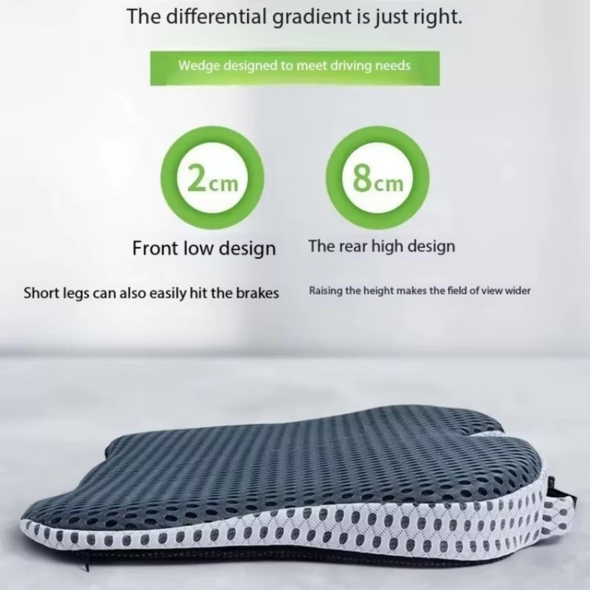 Grey Memory Foam Car Seat Booster Cushion C267296