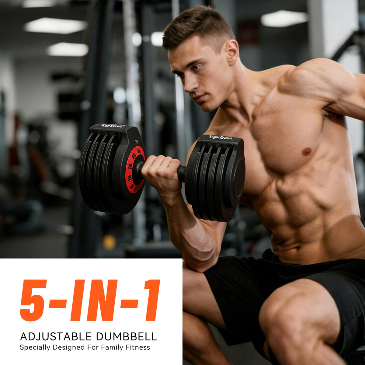 Adjustable Dumbbell Set with Storage Case V966