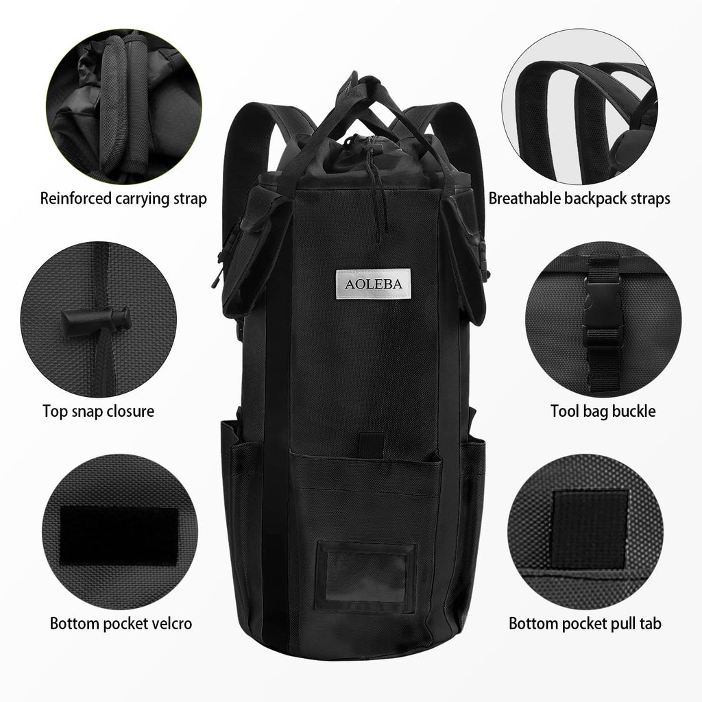 Arborist Rope Storage Bag Large Capacity 1680D Thicken Nylon with Hand Straps V861507